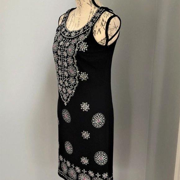 Embroidered Black Dress - Picture 8 of 10